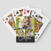 Mom Established Modern Script 3 Photo Spielkarten (Rückseite)