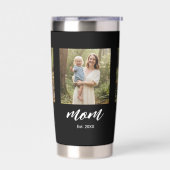 Mom Established Modern Script 3 Photo Thermobecher (Links)