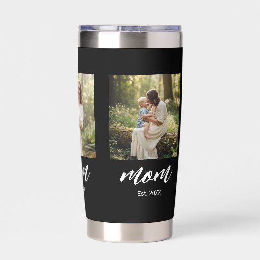 Mom Established Modern Script 3 Photo Thermobecher (Rückseite)