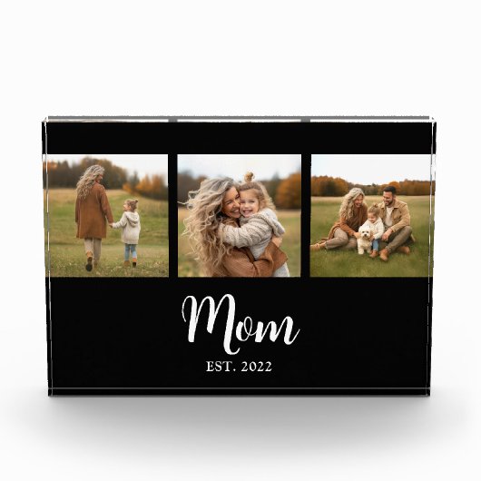 Mom Established Modern Script Black 3 Fotoblock (Vorderseite)