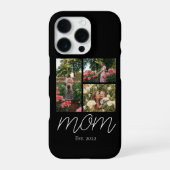 Mom Established Modern Script Black 3 Photo Case iPhone Hülle (Rückseite)