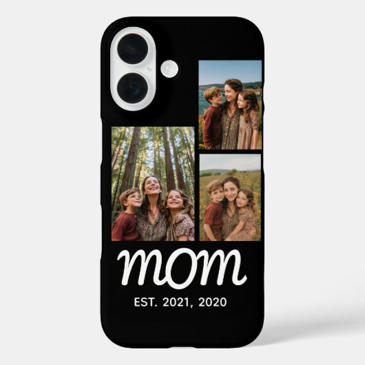 Mom Established Modern Script Black 3 Photo Case-Mate iPhone Hülle (Rückseite)