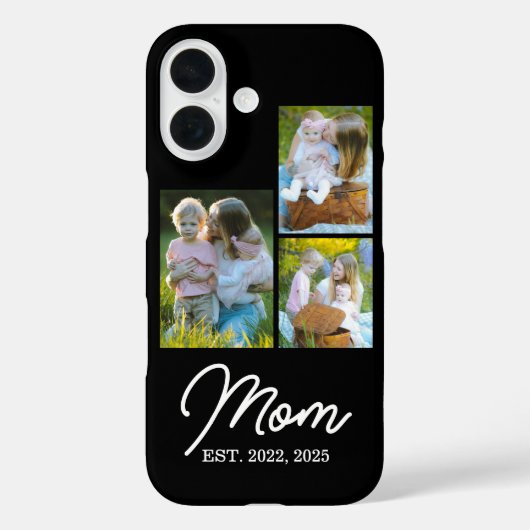 Mom Established Modern Script Black 3 Photo Case-Mate iPhone Hülle (Rückseite)
