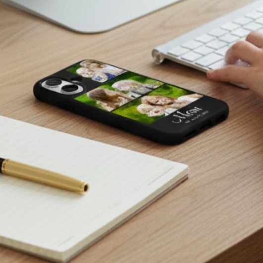 Mom Established Modern Script Black 3 Photo Case-Mate iPhone Hülle