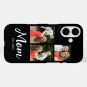 Mom Established Modern Script Black 3 Photo Case-Mate iPhone Hülle (Rückseite (Horizontal))
