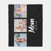 Mom Established Modern Script Black 3 Photo Fleecedecke (Vorderseite)