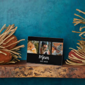 Mom Established Modern Script Black 3 Photo Fotoplatte (Seite)