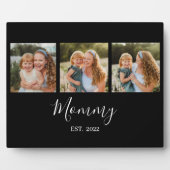 Mom Established Modern Script Black 3 Photo Fotoplatte (Vorderseite)
