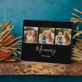 Mom Established Modern Script Black 3 Photo Fotoplatte (Seite)