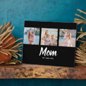 Mom Established Modern Script Black 3 Photo Fotoplatte (Seite)