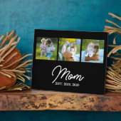 Mom Established Modern Script Black 3 Photo Fotoplatte (Seite)