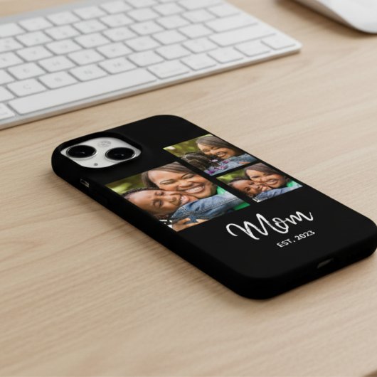 Mom Established Modern Script Black 3 Photo iPhone Hülle