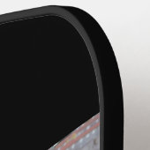 Mom Established Modern Script Black 3 Photo Pickleball Schläger (Linke Seite)