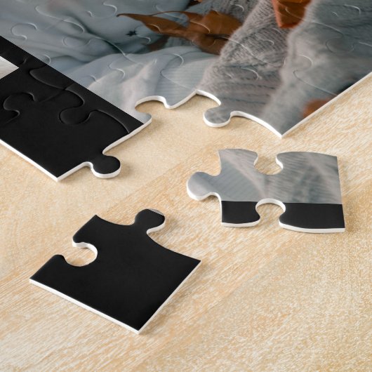 Mom Established Modern Script Black 3 Photo Puzzle (Seite)