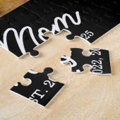 Mom Established Modern Script Black 3 Photo Puzzle (Seite)
