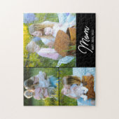 Mom Established Modern Script Black 3 Photo Puzzle (Vertikal)