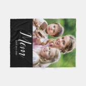 Mom Established Modern Script Photo Fleecedecke (Vorderseite (Horizontal))