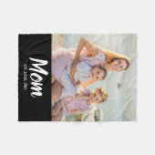 Mom Established Modern Script Photo Fleecedecke (Vorderseite (Horizontal))