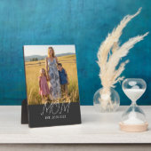Mom Established Modern Script Photo  Fotoplatte (Seite)