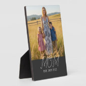 Mom Established Modern Script Photo  Fotoplatte (Seite)