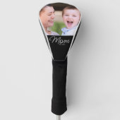 Mom Established Modern Script Photo Golf Headcover (Vorderseite)