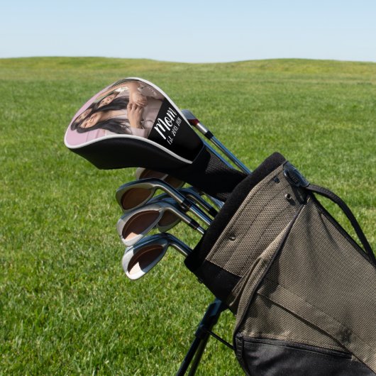 Mom Established Modern Script Photo Golf Headcover (In SItu)