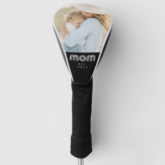 Mom Established Modern Script Photo  Golf Headcover