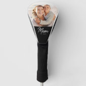 Mom Established Modern Script Photo Golf Headcover (Vorderseite)