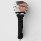 Mom Established Modern Script Photo Golf Headcover (Vorderseite)