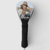 Mom Established Modern Script Photo Golf Headcover (Vorderseite)