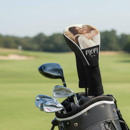 Mom Established Modern Script Photo Golf Headcover