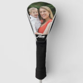 Mom Established Modern Script Photo Golf Headcover (Vorderseite)