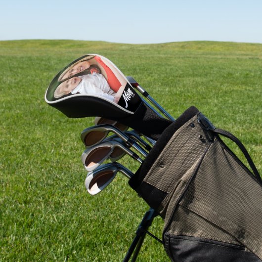 Mom Established Modern Script Photo Golf Headcover (In SItu)