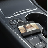 Mom Established Modern Script Photo Keychain Schlüsselanhänger