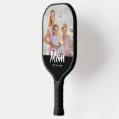 Mom Established Modern Script Photo Pickleball Schläger (Links)