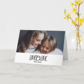 Mom Established Mother's Day Modern Script Karte (Gelbe Blume)