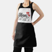 Mom Established Mothers Day Year Script Heart Schürze (InSitu)
