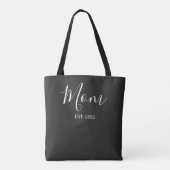 Mom Established New Mom Black Gift Tasche (Rückseite)