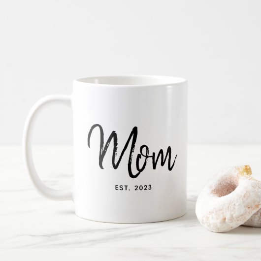 Mom Established New Mom Gift Coffee Mug Kaffeetasse (Mit Donut)