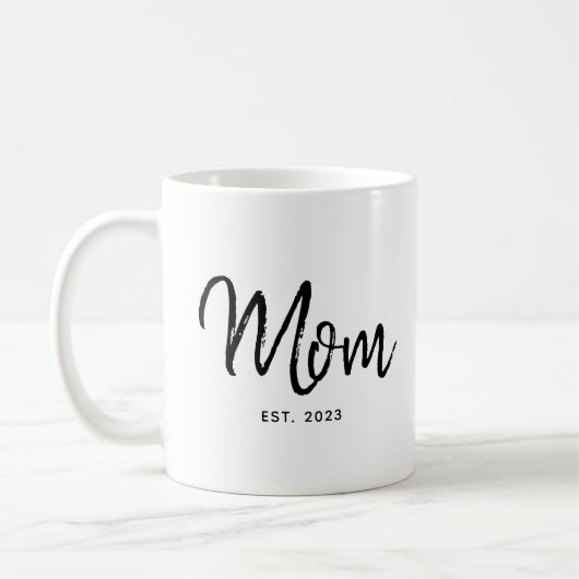 Mom Established New Mom Gift Coffee Mug Kaffeetasse (Links)