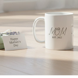 Mom Established New Mom Gift Coffee Mug Kaffeetasse