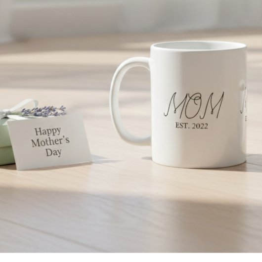 Mom Established New Mom Gift Coffee Mug Kaffeetasse