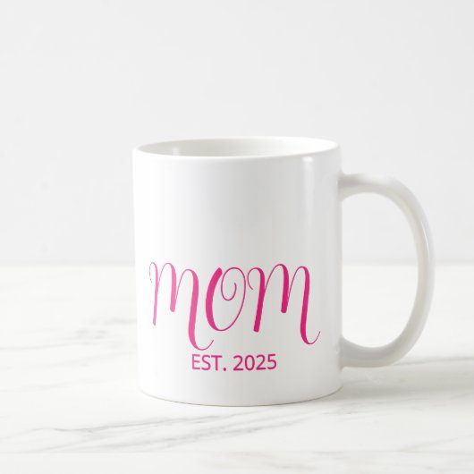 Mom Established New Mom Gift Coffee Mug Kaffeetasse (Rechts)