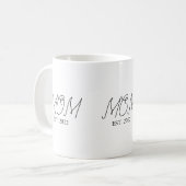 Mom Established New Mom Gift Coffee Mug Kaffeetasse (Vorderseite Links)