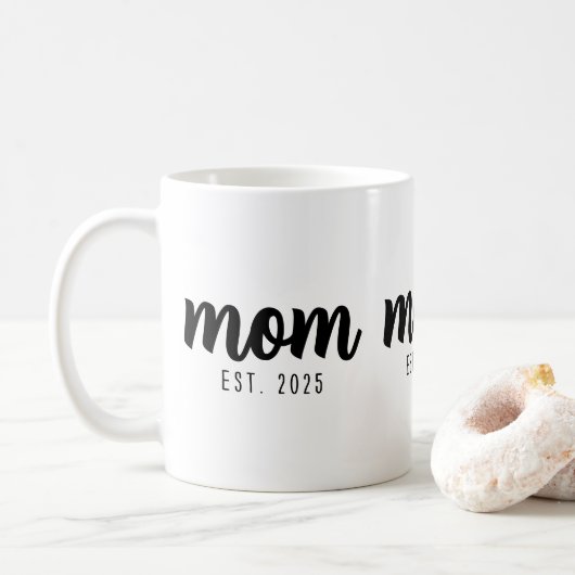 Mom Established New Mom Gift Kaffeetasse (Mit Donut)