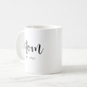 Mom Established New Mom Gift Kaffeetasse (Vorderseite Links)