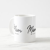 Mom Established New Mom Gift Kaffeetasse (Vorderseite Links)