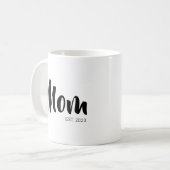 Mom Established New Mom Gift Kaffeetasse (Vorderseite Links)