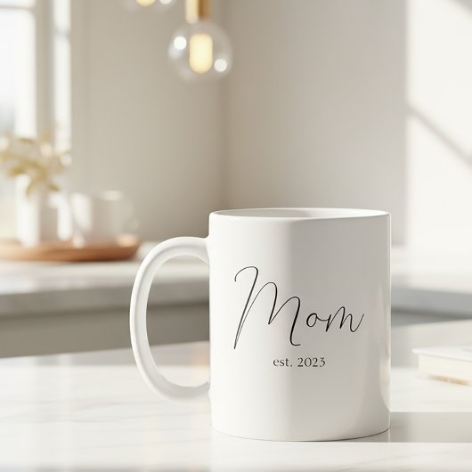 Mom Established New Mom Gift  Kaffeetasse