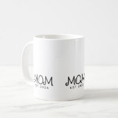 Mom Established New Mom Gift Kaffeetasse (Vorderseite Links)